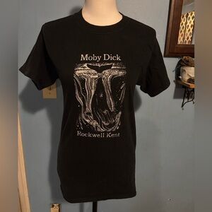 Hanes Beefy, Rockwell Kent, Moby Dick, Whale Print, T-Shirt